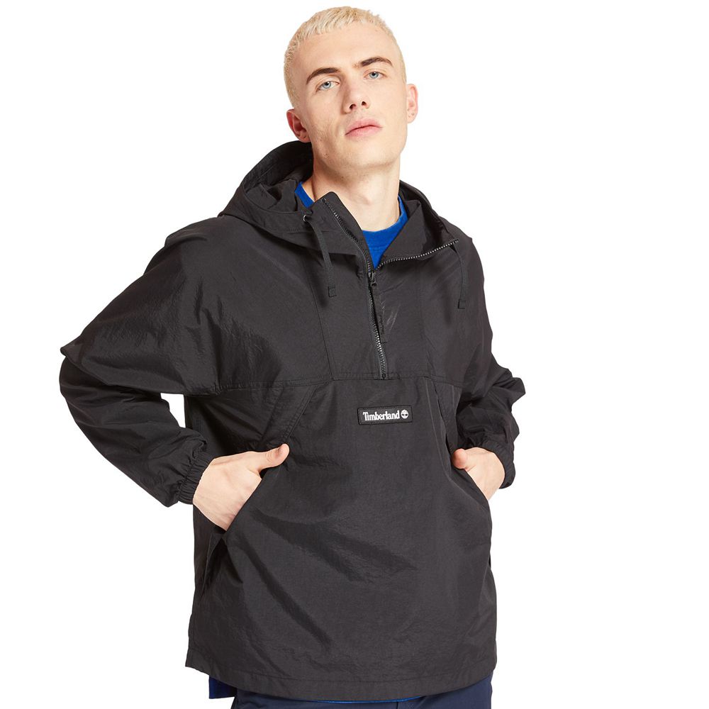 Timberland Μπουφαν Ανδρικα Μαυρα - Pullover Windbreaker - Greece 4326798-JX